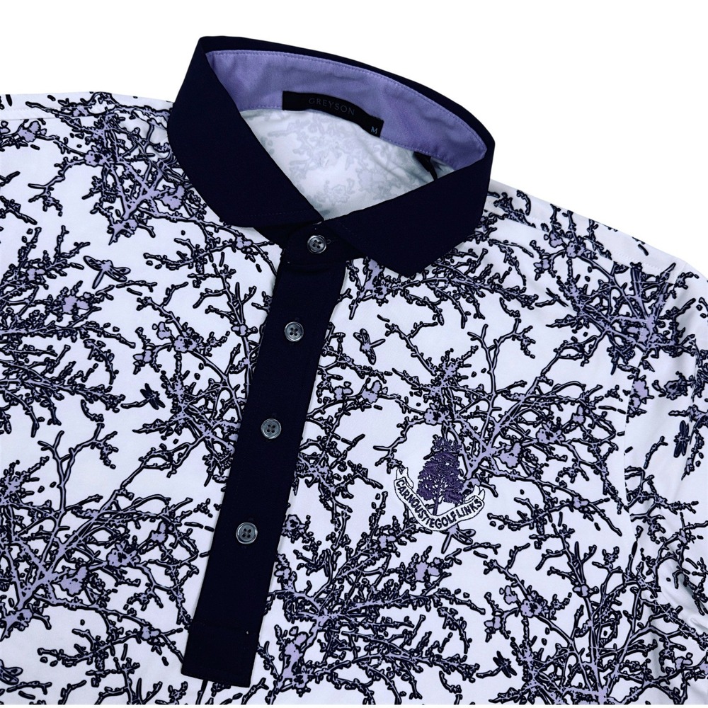 Greyson Dragonfly Garden Polo Mens M Arctic Carnoustie Golf Links MSP23K59 NEW